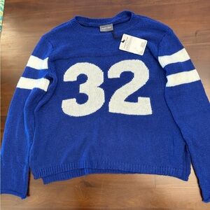 NWT WOODEN SHIPS PERSONALIZED NUMBER 32 LIGHTWEIGHT SWEATER (S)